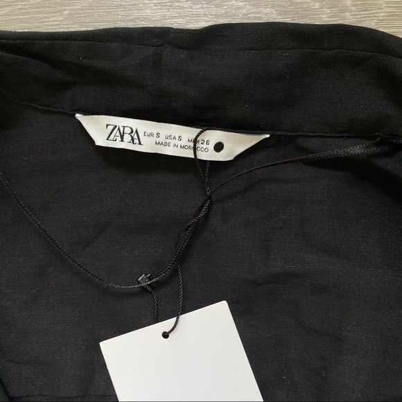 Zara Linen Draped Dress - Picture 9 of 10